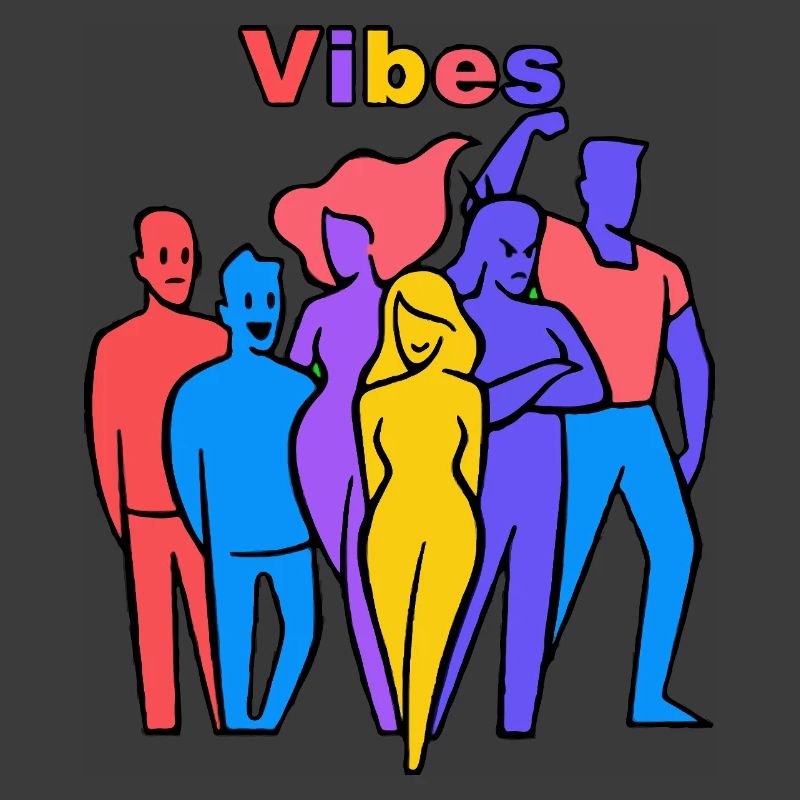 Vibes Rainbow Silhouettes