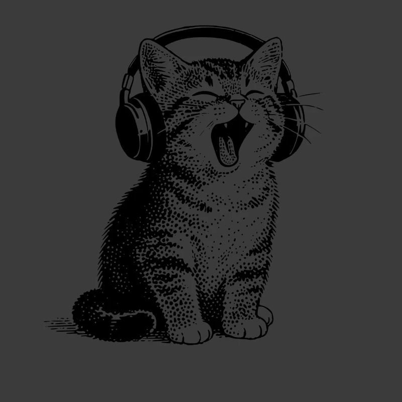 Müdes Musik Kätzchen