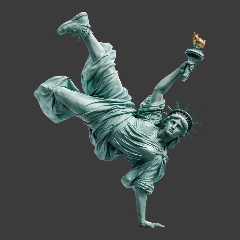 Freiheitsstatue Breakdancing