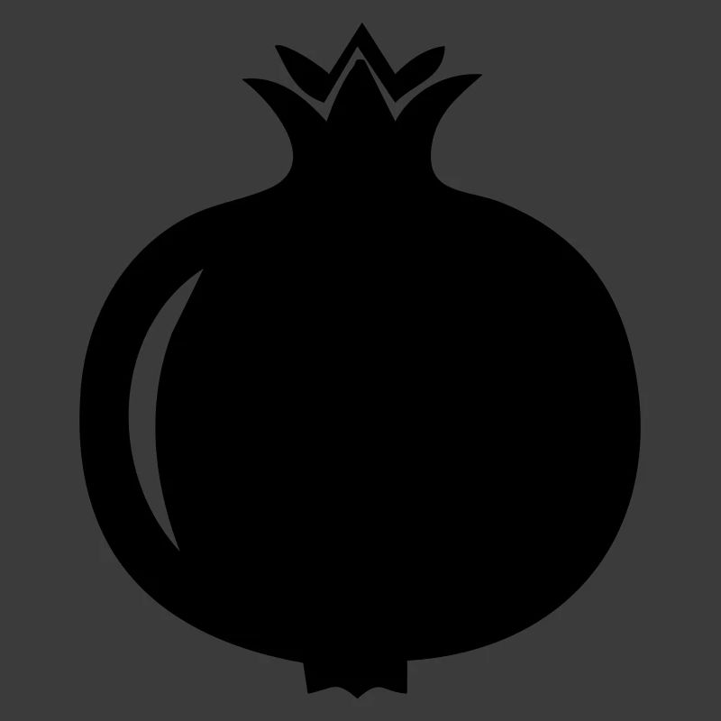 Granatapfel-Silhouette – Exotisches Fruchtdesign