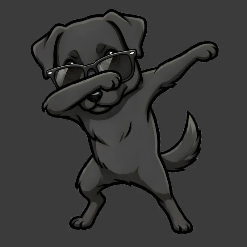 Dabbing Labrador Retriever