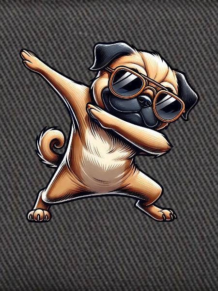 Dab-Hund mit Sonnenbrille