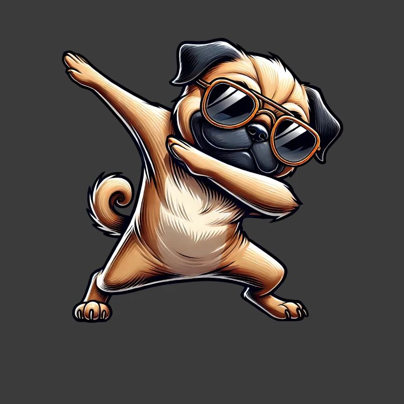 Dab-Hund mit Sonnenbrille