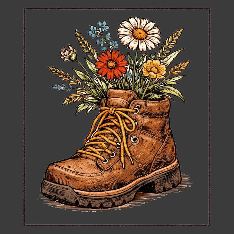 Boot Blooms Wildblumenstrauß