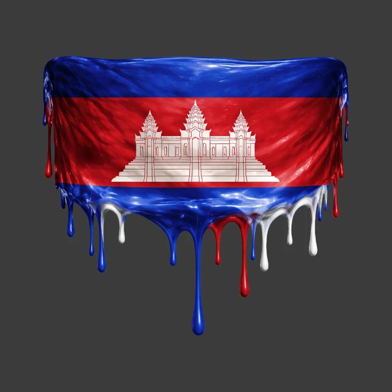 Angkor Wat Tropfenflagge
