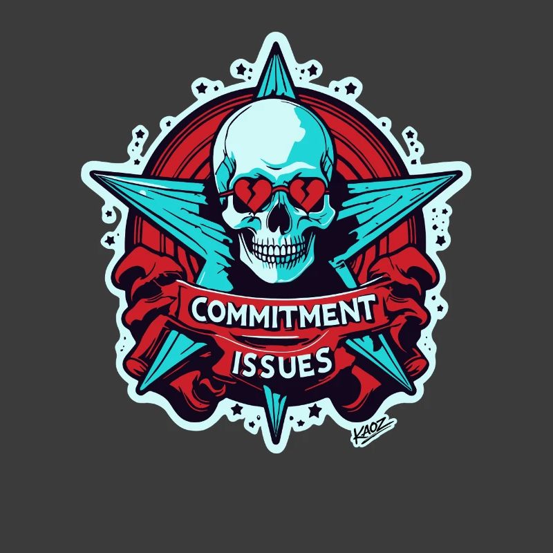 Commitment Issues Skull Badge