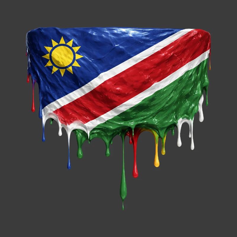 Namibia Flag Drop Art