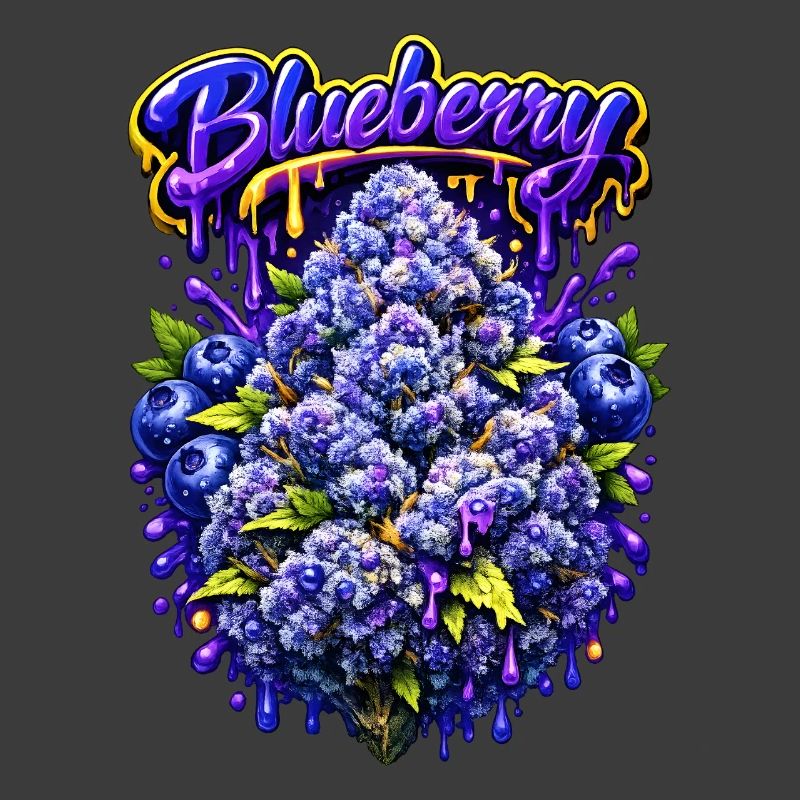 Blueberry Classic Graffiti-Druck