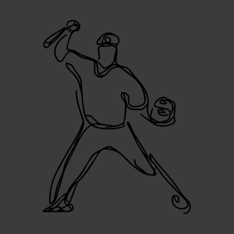 Baseballer Zeichnung