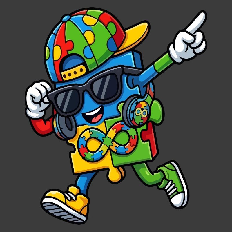 Rainbow Puzzle Mascot