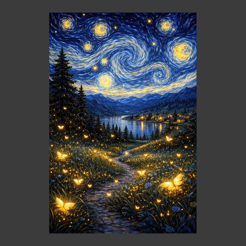 Glühwürmchen Sternennacht