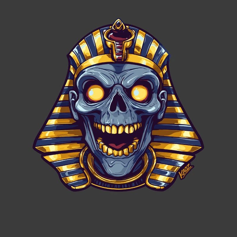 Pharaoh Skull Neon Glow