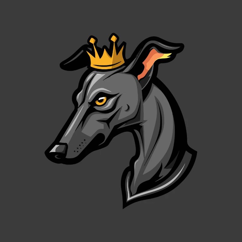 Greyhound Hund Krone