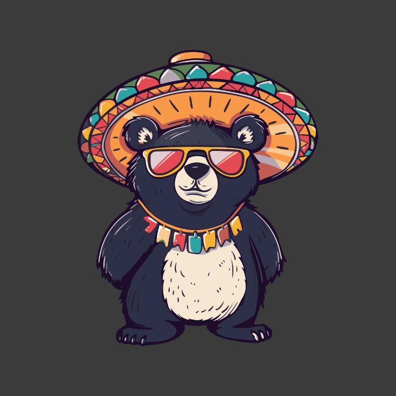 Bär Comic Lustig Sombrero
