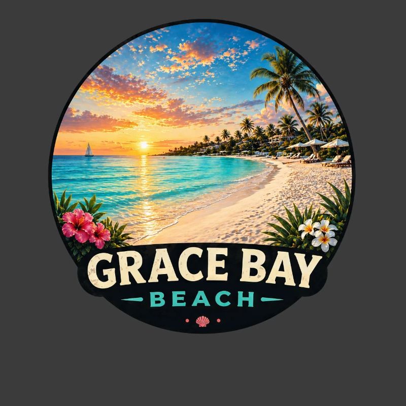 Vacances de vacances dans les Caraïbes à Grace Bay Beach Coucher de soleil