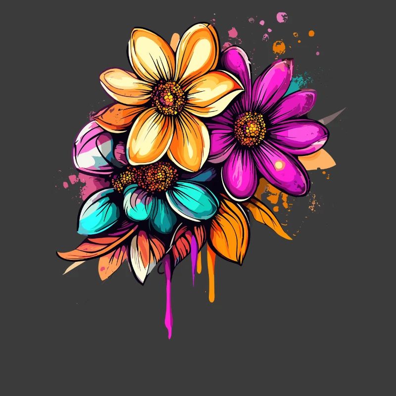 Bouquet Aquarelle Néon