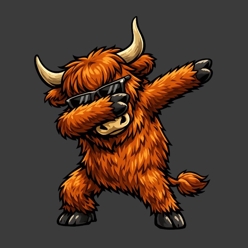 Dabbing Highland Cattle