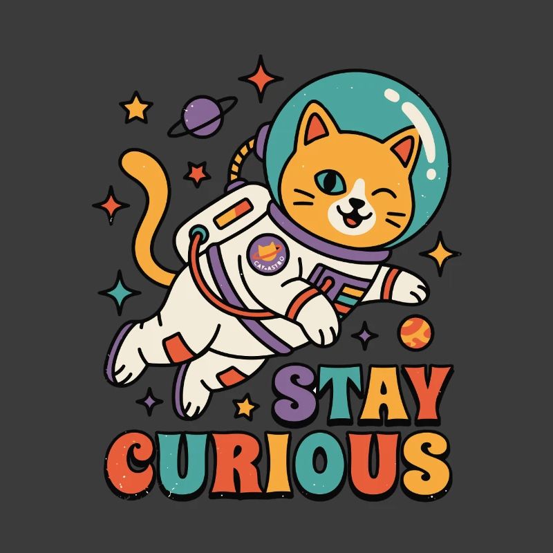Reste Curieux Chat de l’Espace