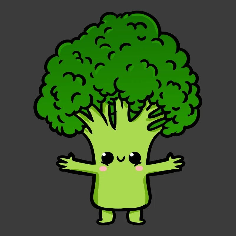 Kawaii Brokkoli-Buddy-Illustration