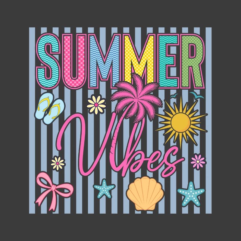 Summer Vibes Palm Trees Beach Holiday Gift