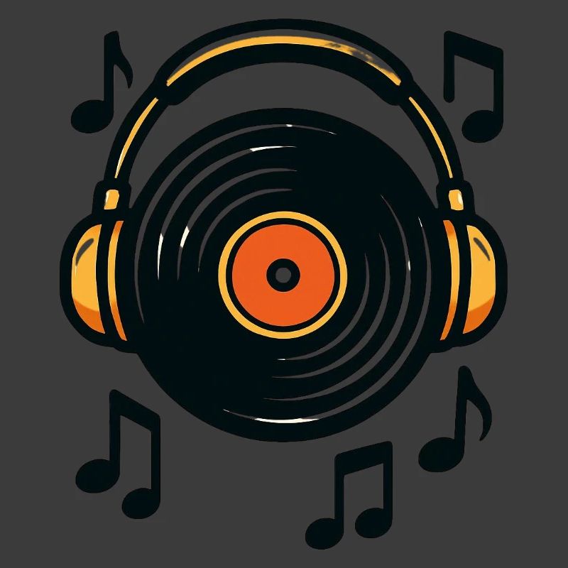 Vinyl und Kopfhörer-Groove