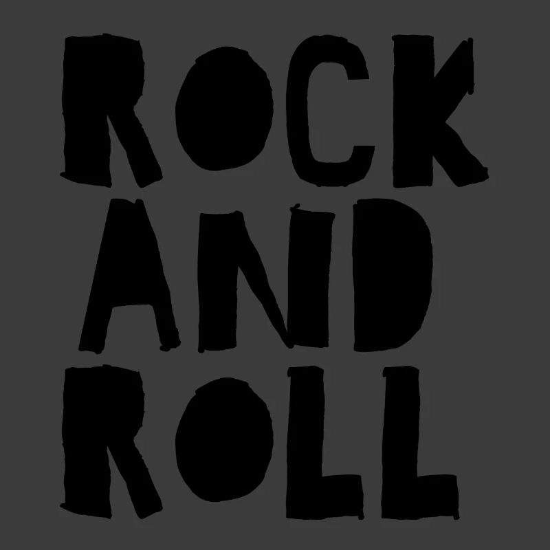 rock and roll distressed logo design