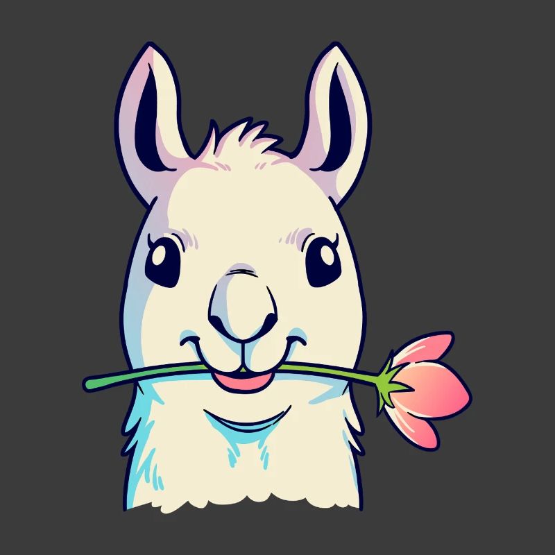 Llama und Rose