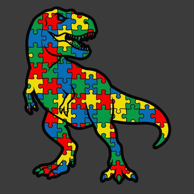 Autismus-Dinosaurier-T-Rex-Kind