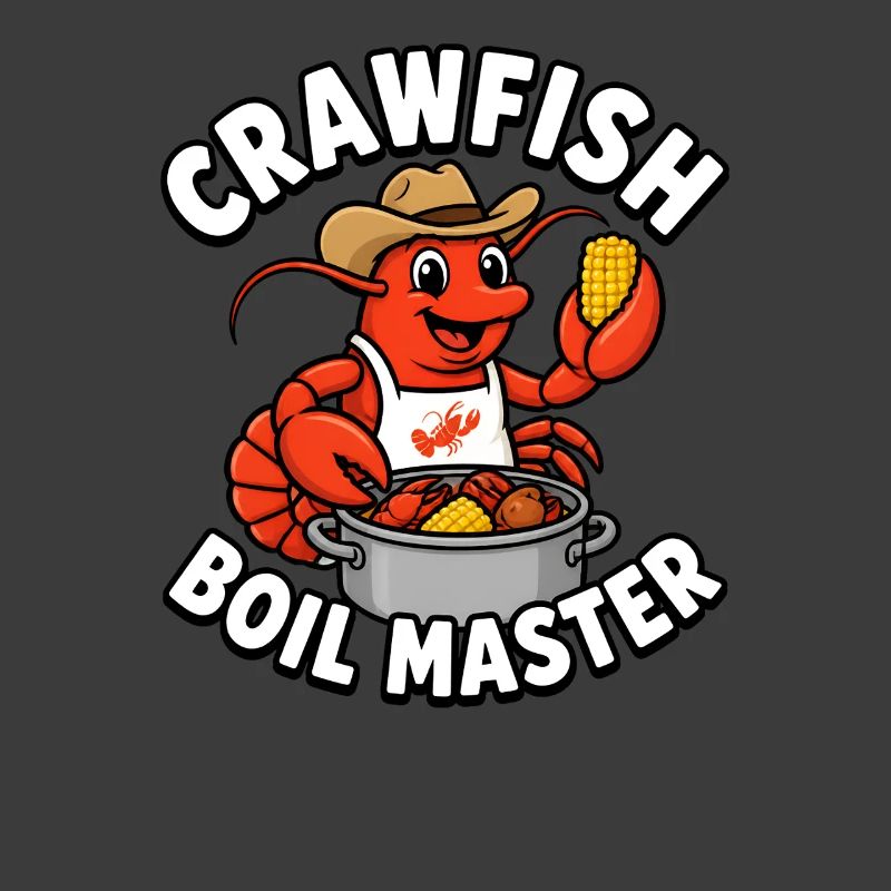 Crawfish Boil Master Funny Men Crawfish