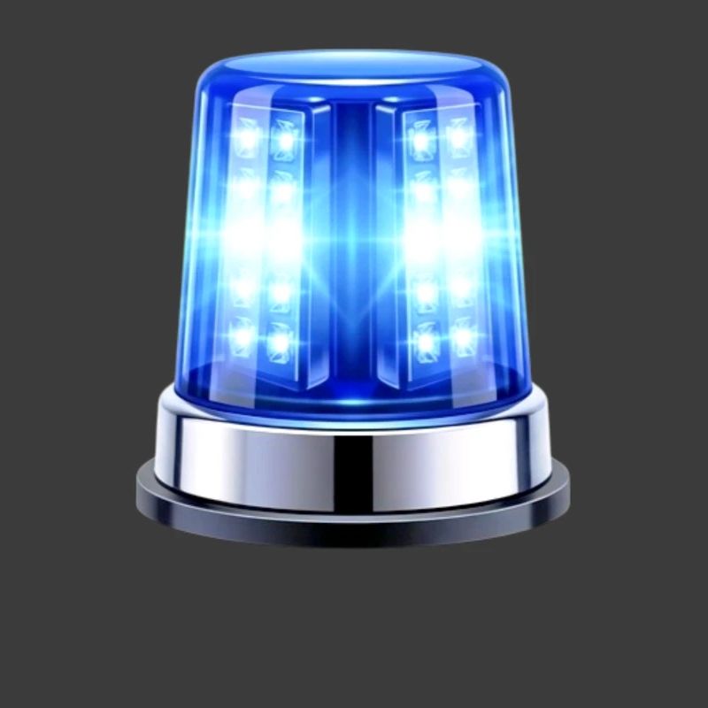 Blue Light Siren Hyper Realistic