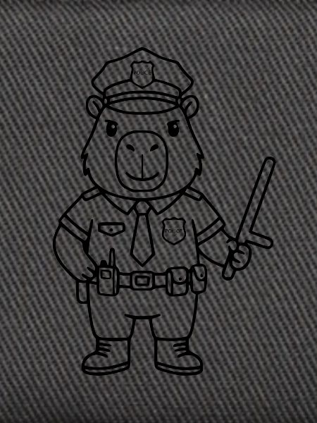Süßer Capybara-Offizier Lustiger Polizei-Capybara-Geschenk