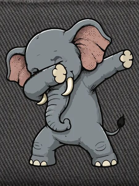 Dab-Elefant Cartoon