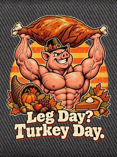 Thanksgiving Bodybuilder-Schwein Truthahn Spruch