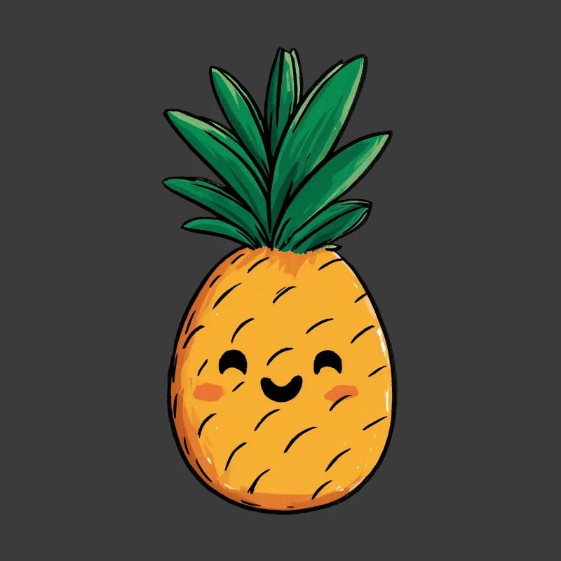 Happy and funny pineapple