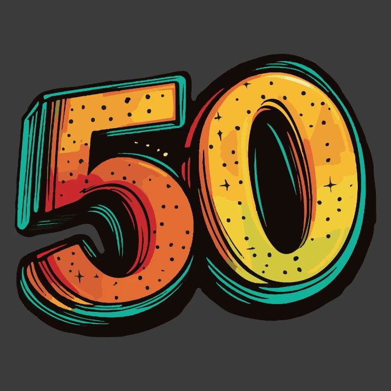 50 Zahl Comic
