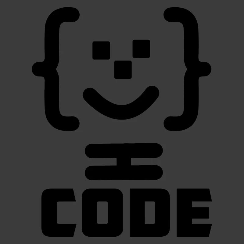 Logo du code du programmeur principal avec texte CODE