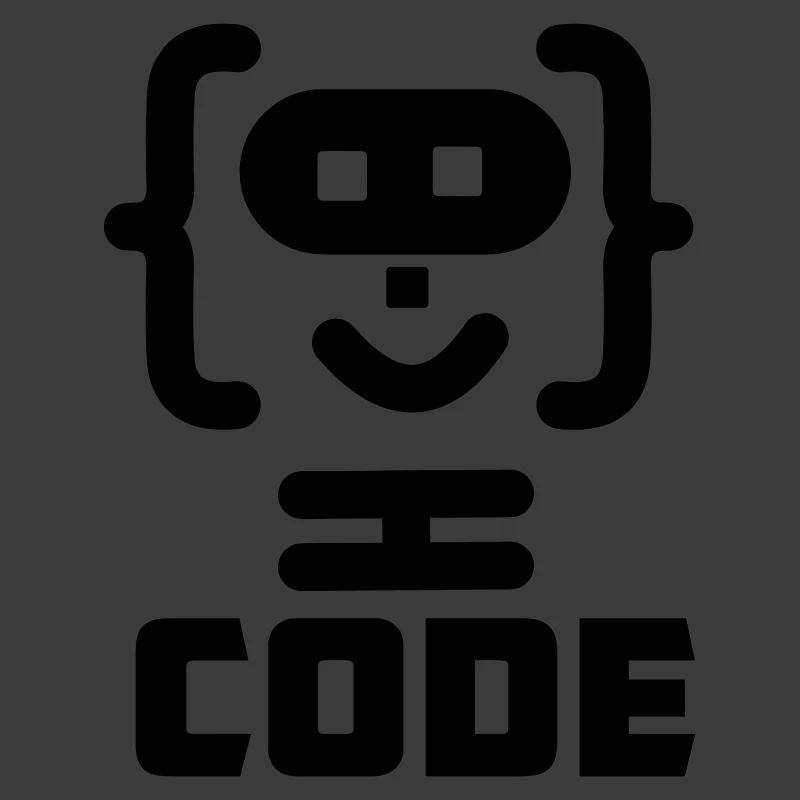Hacker-Programmierer-Code-Logo mit Text CODE