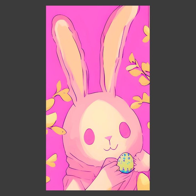 Pastel Easter Bunny Pink Easter Egg