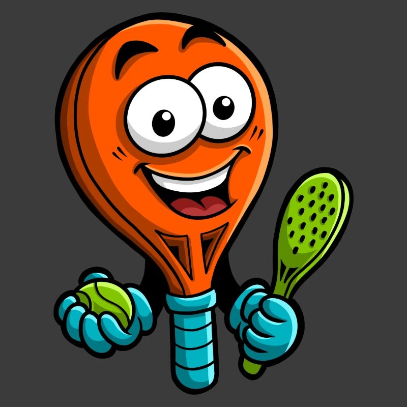 Fröhlicher Lampen-Padel-Held