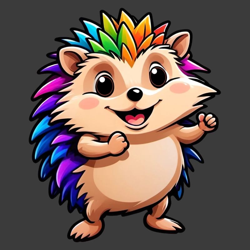 Kinder süßer Cartoon Igel