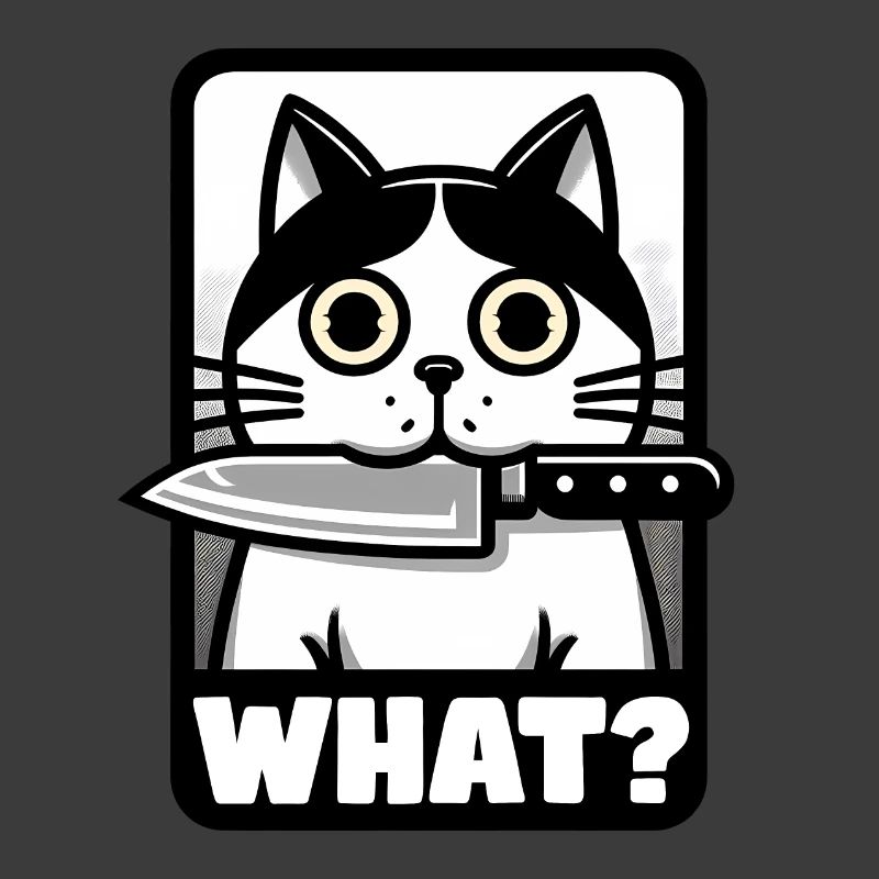 WAS? EINE KATZE MIT MESSER