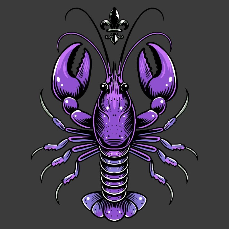 Mardi Gras Languste mit Fleur-de-Lis Design