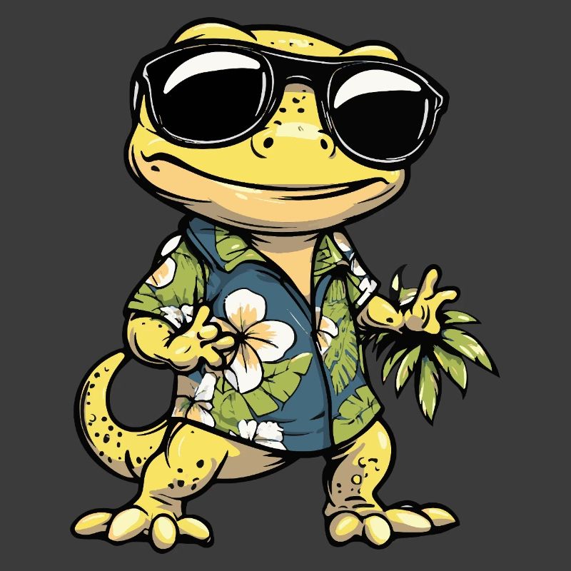 Echse Comic Cool Sommer