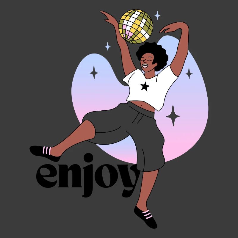 Disco Dancing Empreinte digitale Illustration