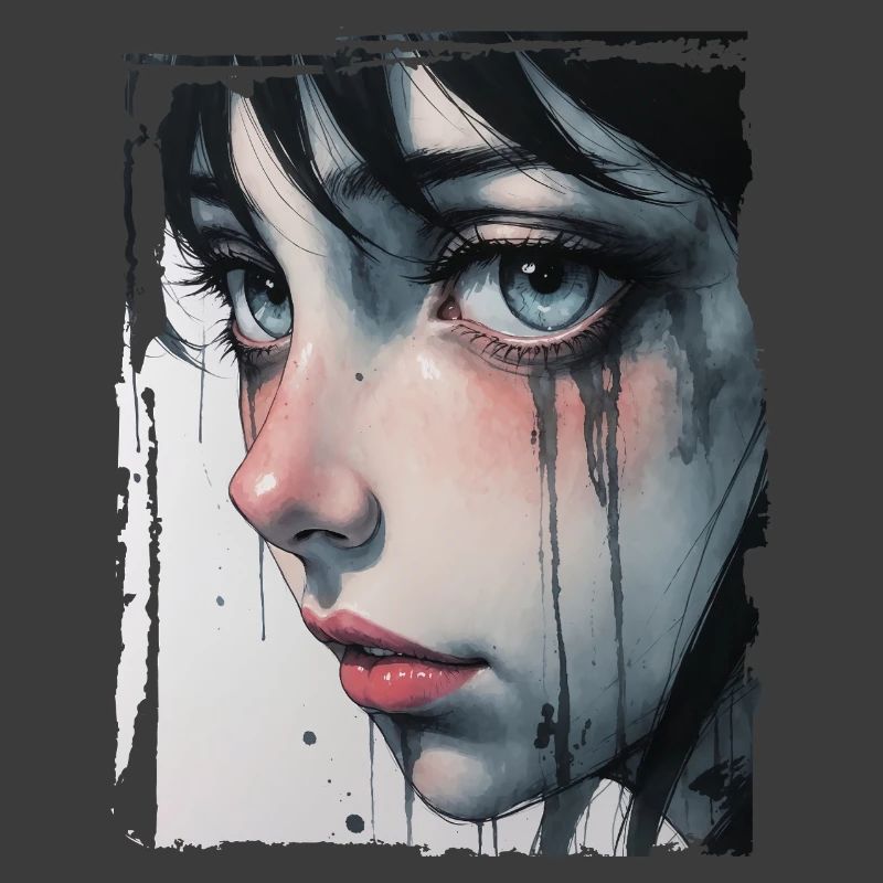 Anime Mädchen mit Tränen