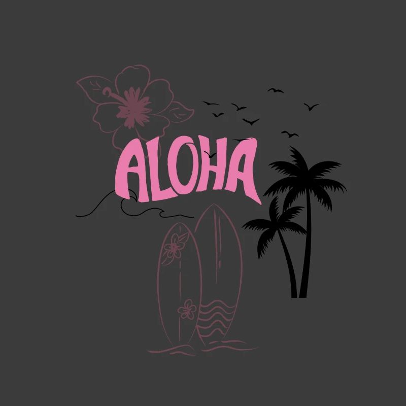 Conception de la plage de surf Aloha