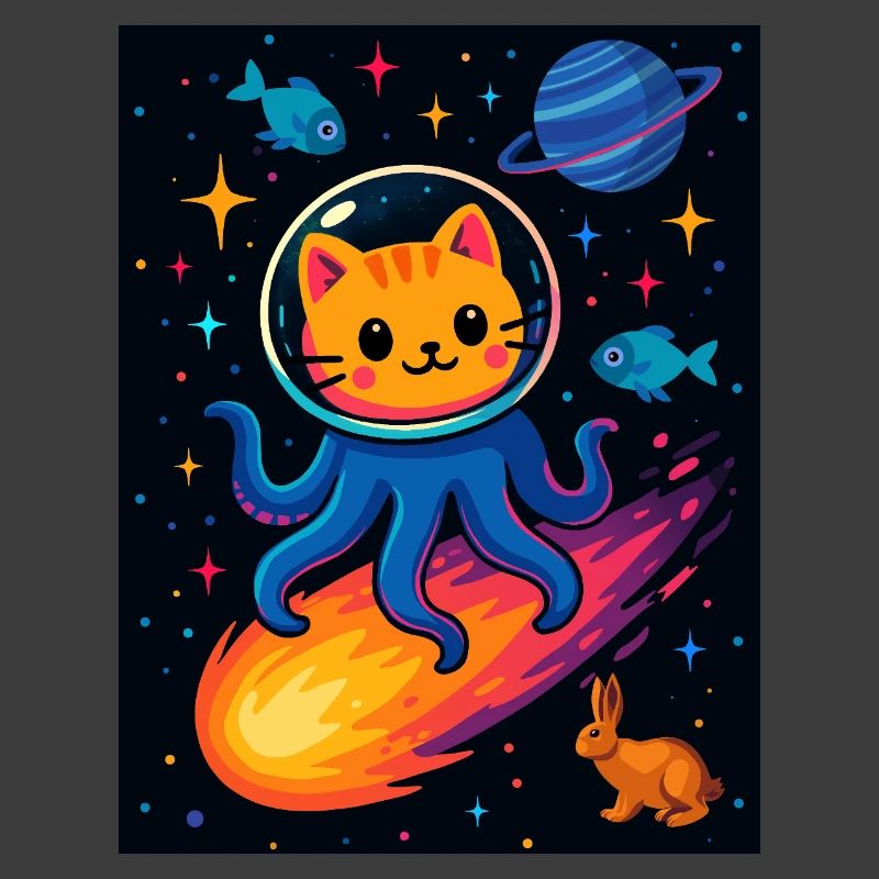 Cosmic Cat Octopus Abenteuer