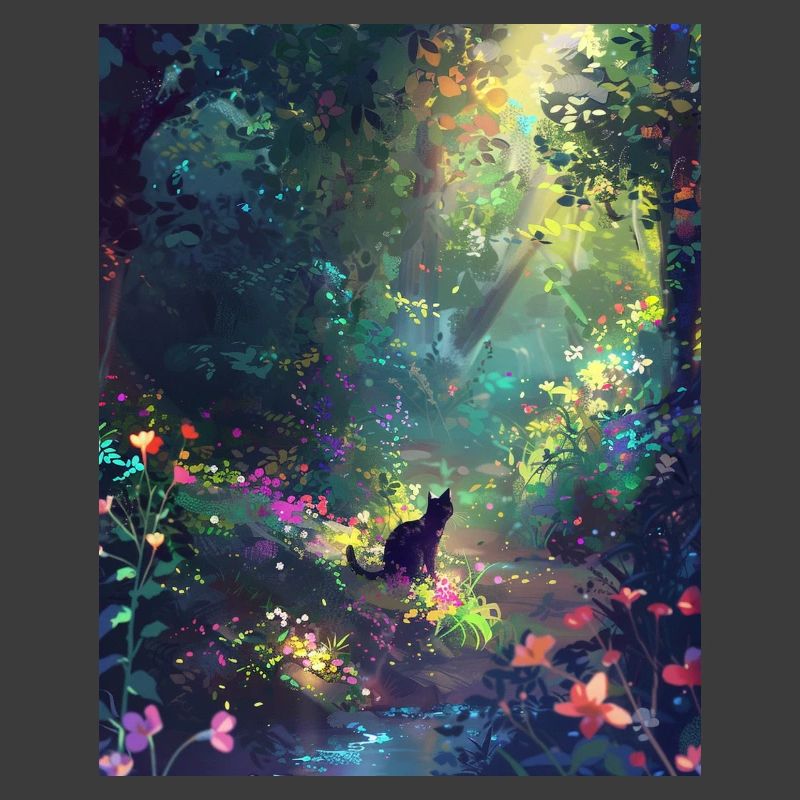 Sonnenbeschienene Waldkatze