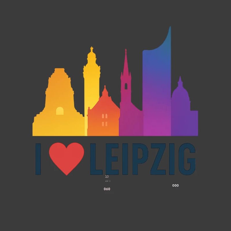 Leipzig Skyline Herzliebe