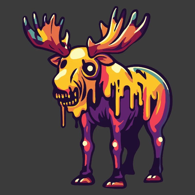 Elch Halloween Zombie